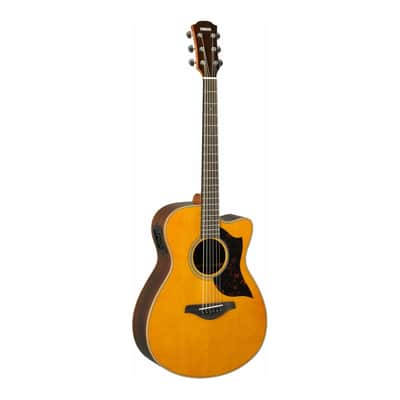 Yamaha AC1R VN Small Body Cutaway Acoustic Electric Guitar - Rosewood - Vintage Natural image 2