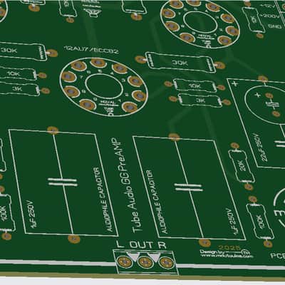 Tube Audio Stereo PreAMP PCB Grounded Grid (GG) image 11
