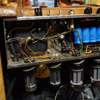 1957 Fender Bassman 5E6 40w 4x10" Tube Amp Combo (VIDEO! Bill Carruth Work, Ready to Go) image 15