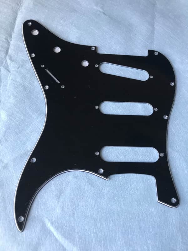 New 3 Ply Black 11 Hole Modern-Style Strat s/s/s Fits Fender Guitar Pickguard image 1