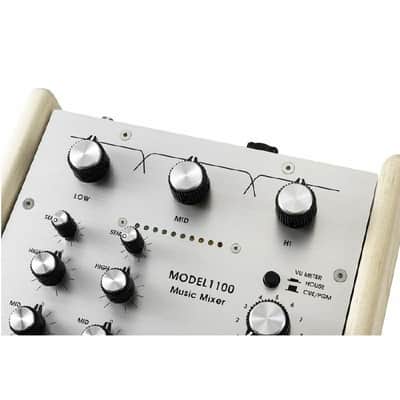 Alpha Recording System MODEL1100B 2-Channel Rotary DJ Mixer with Wooden Sides (limited silver edition) image 5