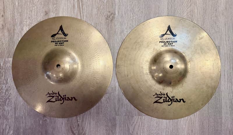 Zildjian 14" A Custom Projection Hi-Hat Cymbals (Pair) image 1