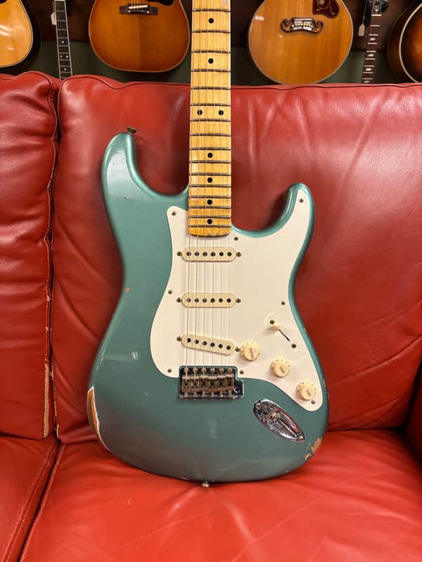 2024 Fender Custom Shop Limited Edition '57 Stratocaster Reissue Relic Faded Sherwood Metallic Green image 1