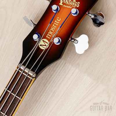 2000s Mosrite USA Mark I 1964 Custom Ventures Model Bass Sunburst w/ Vintage Case, Fillmore Japan image 4