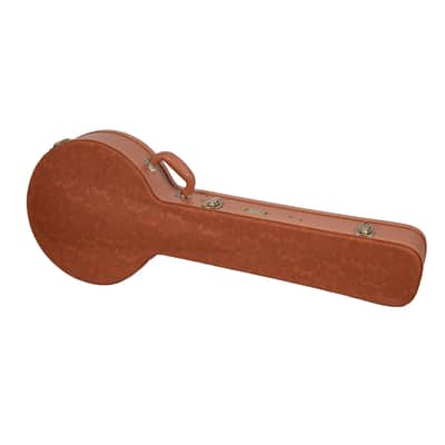 Crossrock Relief Series Banjo Case for 5-String Resonator | Carved Red Wood Finish, Ivory Plush Interior, Lock – Premium Wooden Hardshell image 4