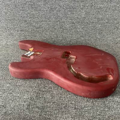 Red Left Handed 4 String Precision Bass Style Body image 2