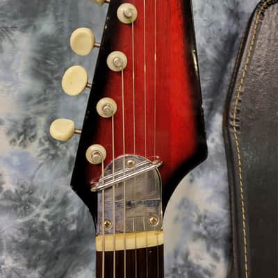 Vintage RARE 1962 Teisco Gen Gakki Audition Gold Foil Pickup Electric Guitar Pro Setup New Strings Original Soft Shell Case 1962 image 7