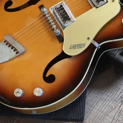 1962 Gretsch G6117 Double Anniversary Electric Guitar Sunburst + HSC image 6