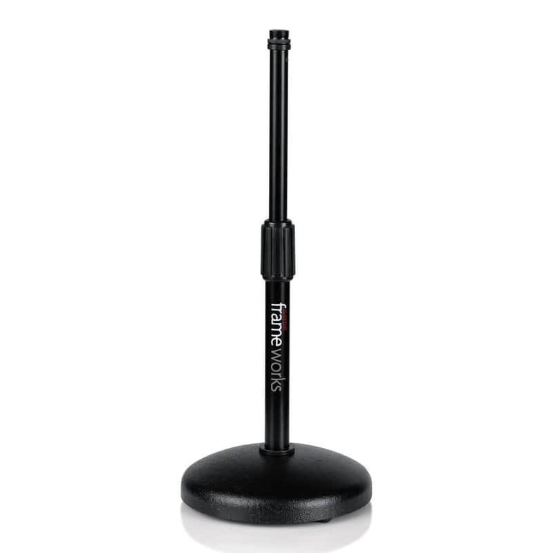 Gator Frameworks Desktop Microphone Stand with Round Weighted & Adjustable Base image 1