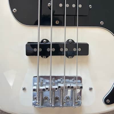Fender American Performer Precision Bass PJ USA 2019 Arctic White image 4