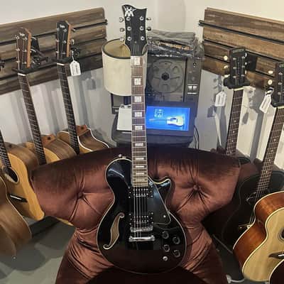 ESP LTD Xtone PS-1 Seymour Duncan Semi-Hollow Body Electric Guitar w/ Case - Black (Pre-Owned) image 2