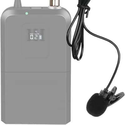 Lavalier Lapel Microphone with Mini XLR Jack, Hand-Free Clip-on Lapel Mic Compatible with Wireless Mic System UHF bodypacks Voice Amplifier image 2