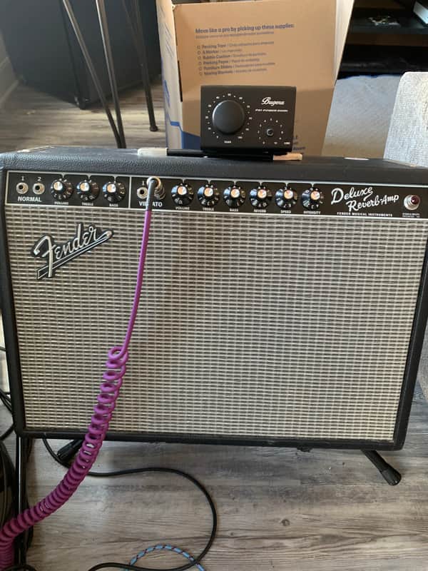 Fender '65 Deluxe Reverb Reissue 22-Watt 1x12" Guitar Combo 1994 - Present - Black image 1