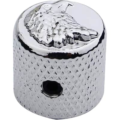 Guitar Bass Potentiometer Control Knobs with 6mm Dia. Shaft Pots - 3PCS Zinc Alloy Cross Style Top Dome Speed Tone Volume Knob Replacement for Electric Guitar or Precision Bass - Chrome image 3