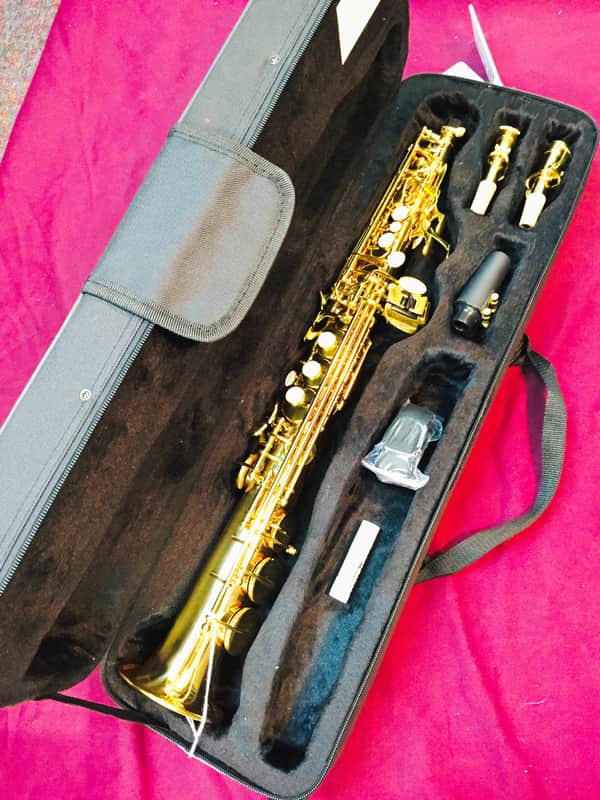Musikwerks Bb Soprano Saxophone with High F# and High G-Lacquer-Two Necks/Extras! image 1