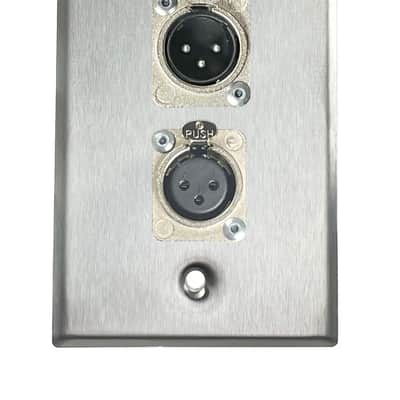 Stainless PROCRAFT SPL-2X-ST-VAR 1 Gang Stainless Pro Audio Installation Wall Plate Loaded, Made in the USA-RJ45 (CAT 5) Feed-Thru / HDMI Feed-Thru image 9