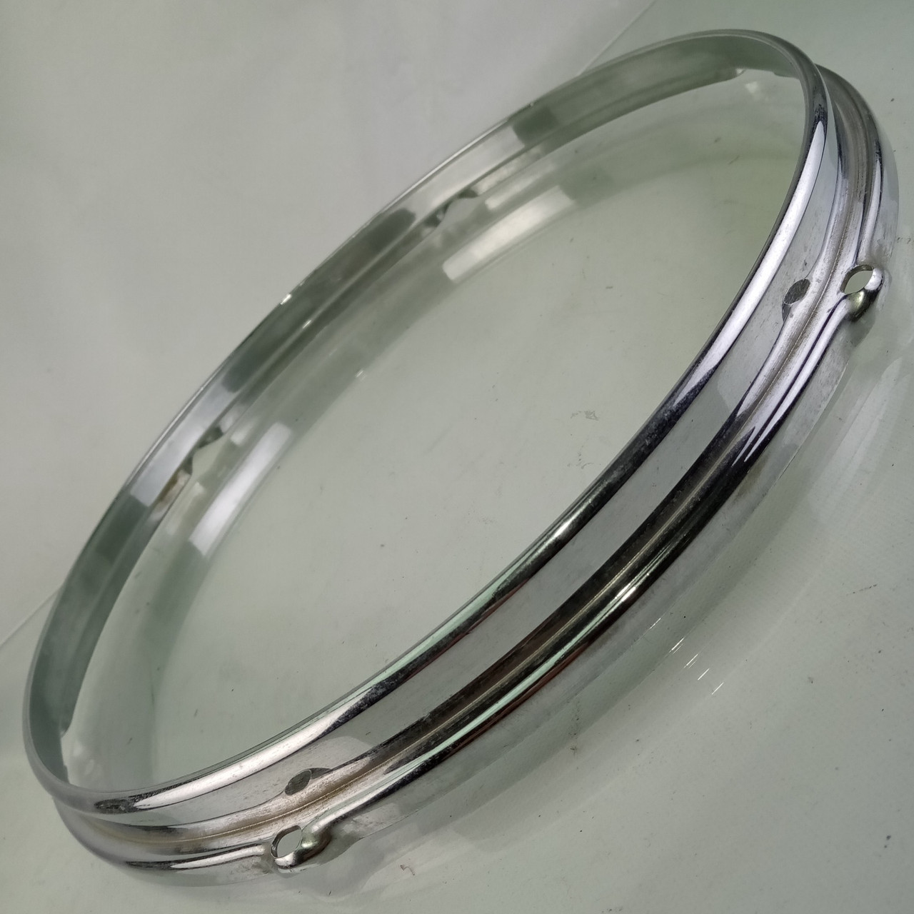 Slingerland 13"6Lug BRASS COB Tom Drum Rim/Hoop Stick-Saver Triple-Flange 50-60s — main photograph