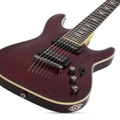 Schecter Omen Extreme-7 Electric Guitar - Black Cherry (2008) image 13