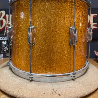 Slingerland 15x11" Snare Drum 1970s - Gold Sparkle image 3