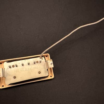 NOS Vintage Gibson Tim Shaw Humbucker Patent Number – Kalamazoo Era Double Cream – 8.87K Hot PAF Pickup image 3
