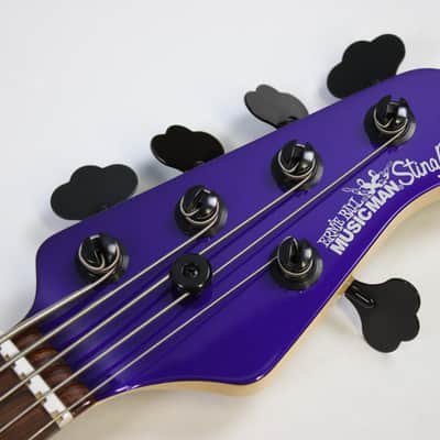 2017 Ernie Ball Music Man StingRay-5 H 5-String Fretless Bass, Firemist Purple image 14