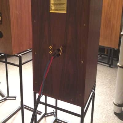 Stirling BBC LS3/6 Rosewood Speakers Monitors PAIR w/ Stands - Demo Units - Rogers Harbeth Tannoy image 7