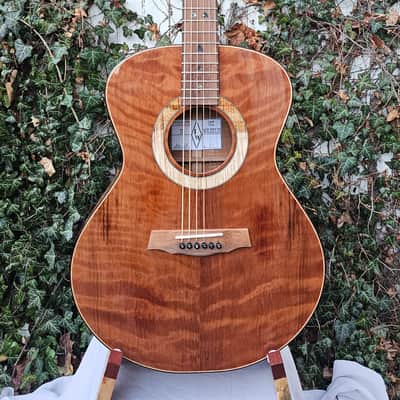 Wilhelm Guitars Curly Koa, Curly Sinker Redwood Small Jumbo Acoustic Guitar image 8
