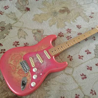 Fender Paisley Stratocaster 1984-1987 Pink Paisley w/ Maple Fretboard image 1