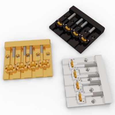 Hipshot 5K400C KickAss 4-String Bass Bridge Chrome image 3