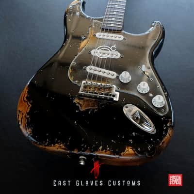 Fender Stratocaster 60th Anniversary Special Edition Black Aged Relic by East Gloves Customs (Rare) image 7