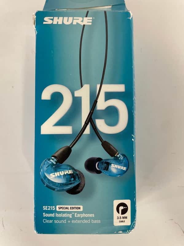 Shure SE215 Single Driver In-Ear Monitors, Special Edition Blue image 1