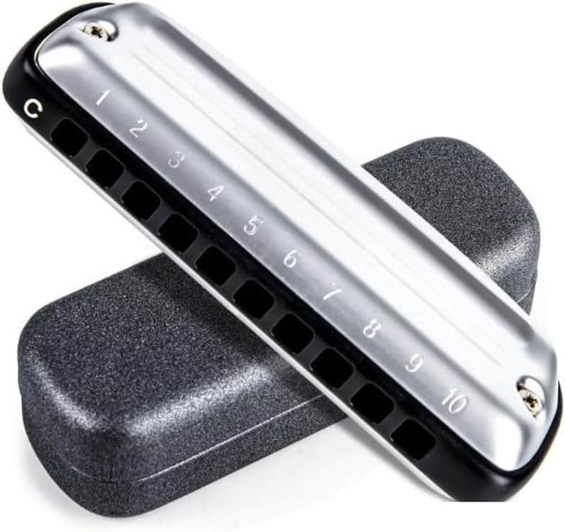 10 Harmonica, Professional 10 Holes Mouth Organ For All Levels Adults, Professionals and Players image 1