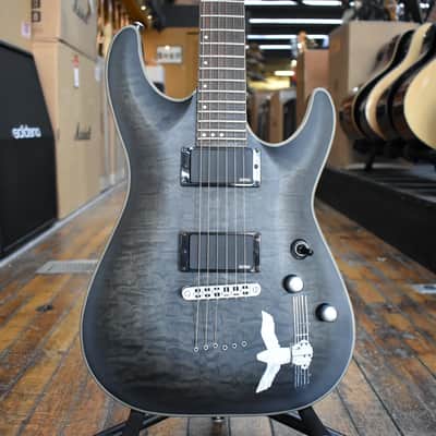 Schecter Korea C-1 Platinum Electric Guitar 2016 Translucent Black image 1