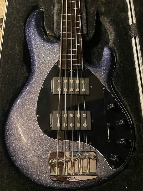 Ernie Ball Stingray 5 HH Fretless 2017 Starry Night Sparkle Burst (limited run) image 1