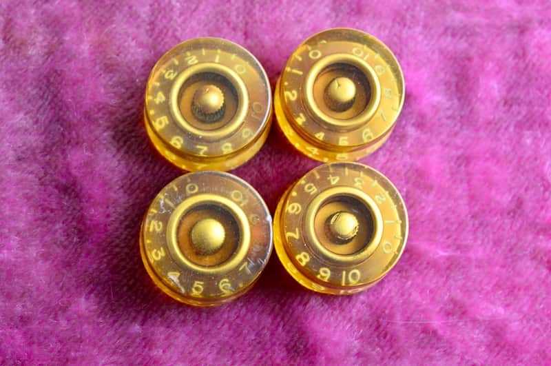 Vintage 1955 Gibson Gold Barrel Knobs Les Paul Goldtop 1954 Standard 1953 ES-175 image 1
