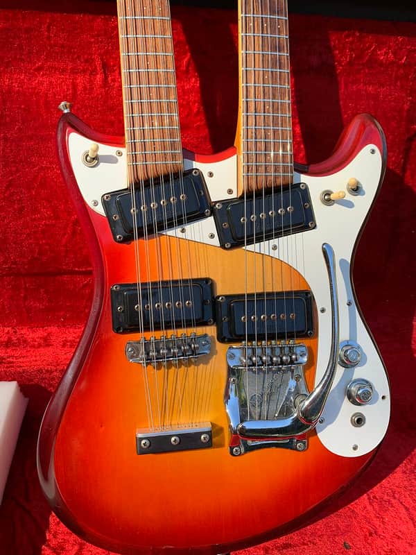 Mosrite Joe Maphis Double Neck Mark XVIII 1966 - Custom Sunburst image 1