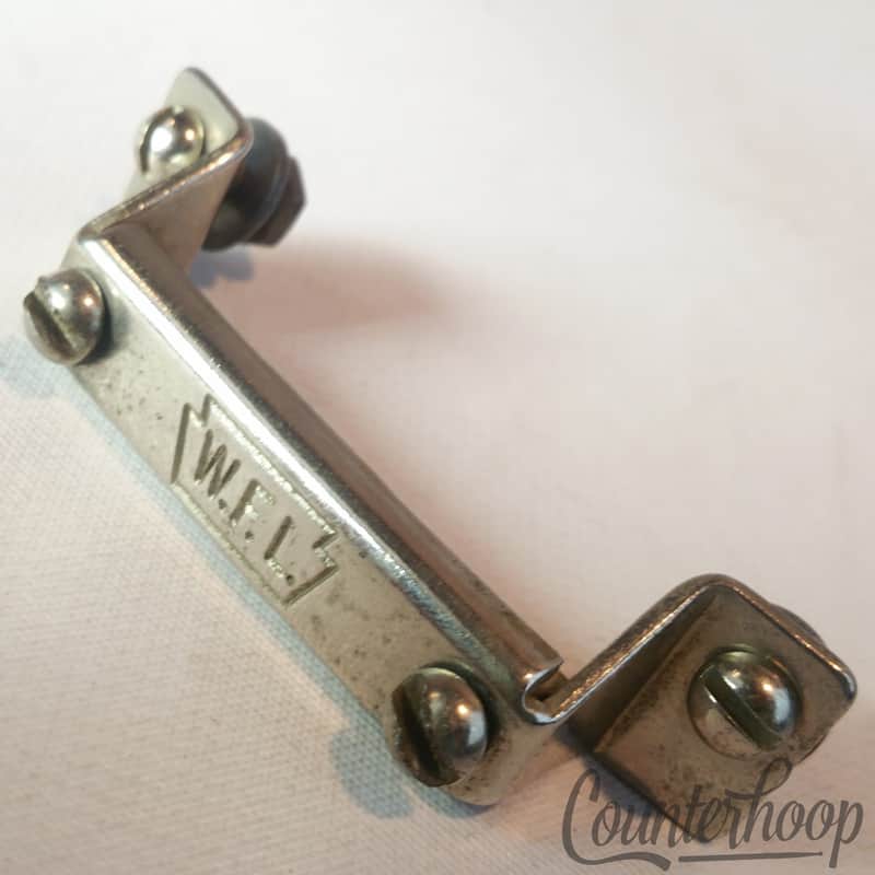 Ludwig WFL Snare Drum Butt Plate Script P32 Nickel Vintage 50s Pioneer Jazz Fest - Very Good / 6.95/24.95 image 1