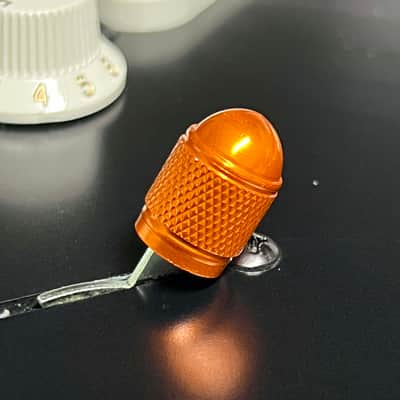 Kinnatone Stubby Orange Aluminum 3 or 5 way Blade style Switch Tip. For Strat or Tele image 1