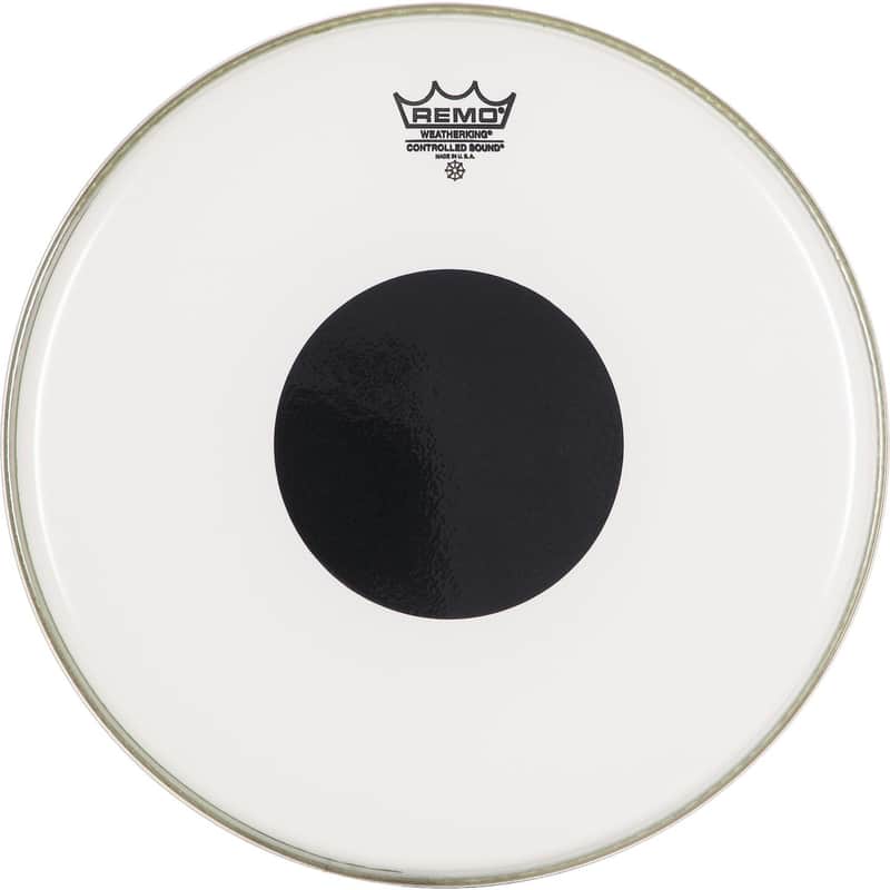 Remo Controlled Sound Top Black Dot Drum Head 14" image 1
