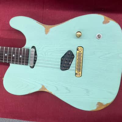 Slick SL50 T-Style Electric Guitar - Aged Surf Green image 2