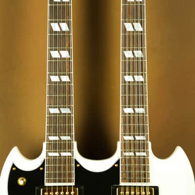 Gibson EDS-1275 Lefty Alpine White Left Handed Double Neck Electric Guitar image 7