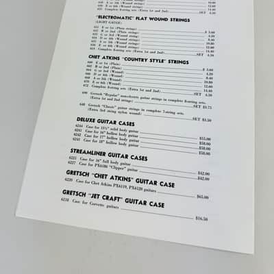 Gretsch Guitars Retail Price List – November 1963 image 2