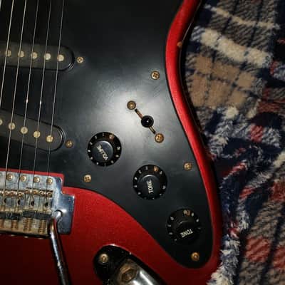 KAY Guitar VINTAGE STRATOCASTER 1960s Sparkly Red Bild 14