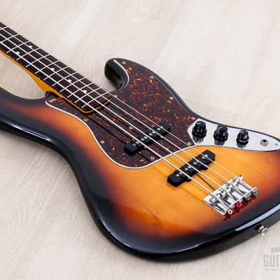 1988 Fender Jazz Bass ‘62 Vintage Reissue JB62-60 Sunburst, Japan MIJ Fujigen image 9