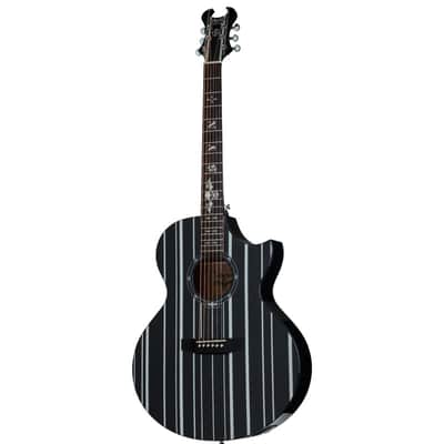 Schecter SYN AC-GA SC Synyster Gates Signature Acoustic/Electric Gloss Black w/ Silver Pinstripes
