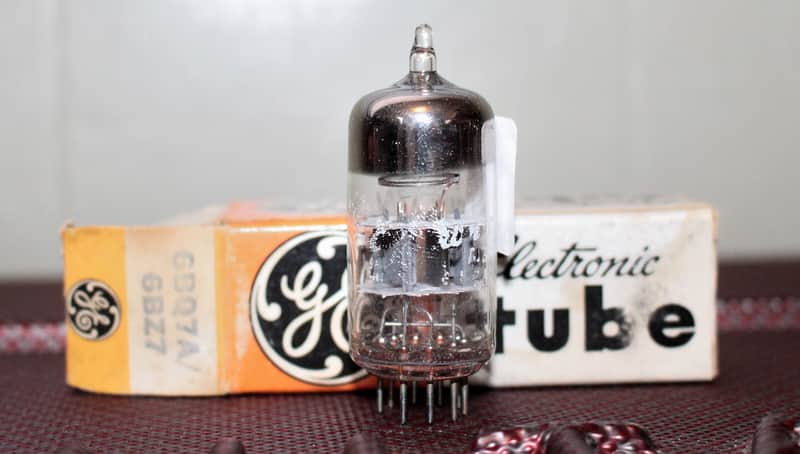 GE 6BZ7 6BQ7 6BK7A TIGHT BALANCE GRAY PLATE HALO GETR NOS+ NIB VINTAGE 1966 image 1