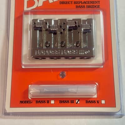 Leo Quan BADASS III is back 4 string 3 screw Grooved Nickel bass bridge 4 Fender Precision Jazz Telecaster image 1