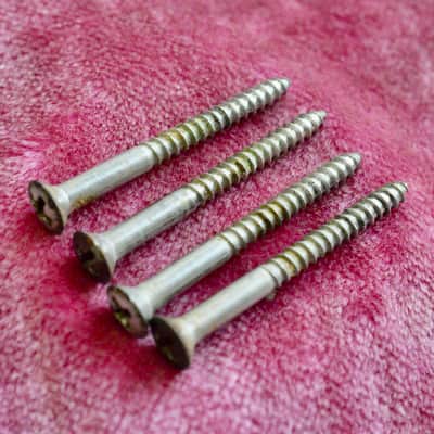 Vintage PRE-CBS 1959 Fender Stratocaster Neckplate Screw Set Telecaster Strat Tele P-Bass 1958 1957 image 5