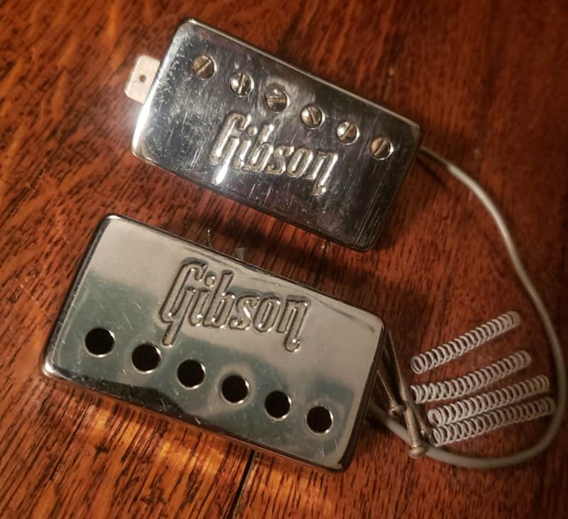Gibson Embossed 1972 T-Top w/ Treble Cover and Screws, Chrome Pat Number Ttop Humbucker Pickup image 1