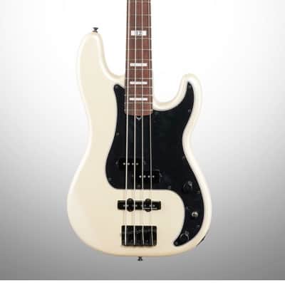 Fender Duff McKagan Deluxe Precision Electric Bass, Rosewood Fingerboard (with Gig Bag), White Pearl image 1